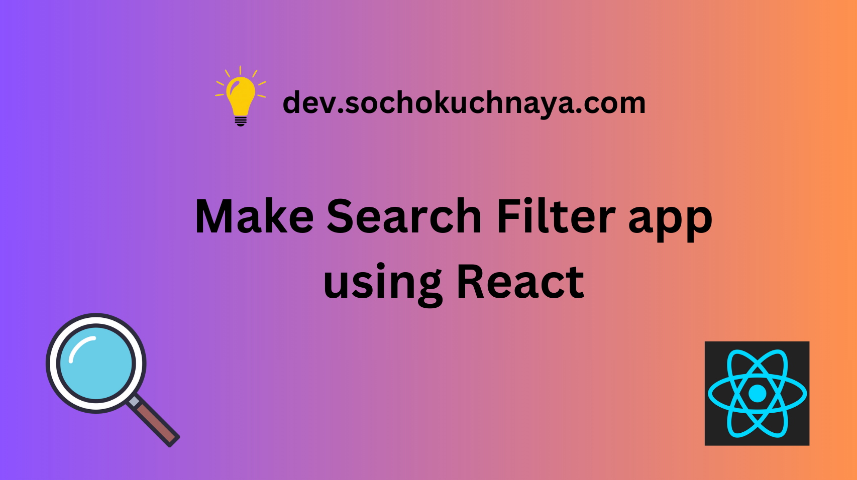 Make search filter using react poster