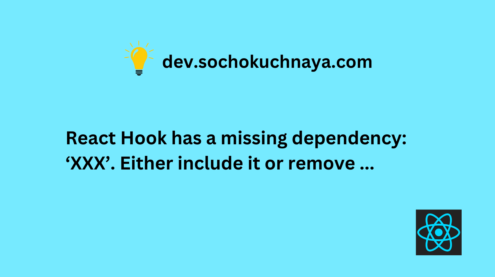 React Hook has a missing dependency ‘XXX’. Either include it or remove the dependency array